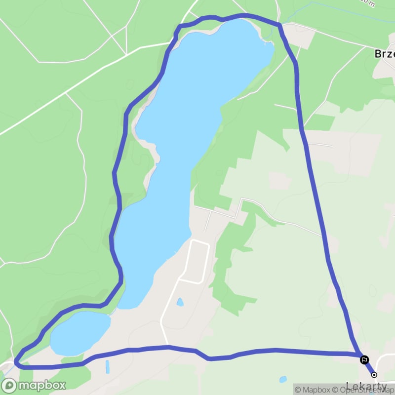 Łatwa, 6,1 km dystansowa przechadzka w Lekarty - Lekarty