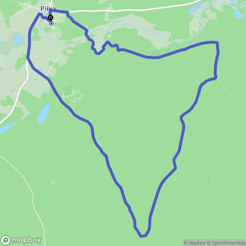 Ścieżką przez Piłkę na poziomie trudności średniej, dystans 14,9 km - Piłka