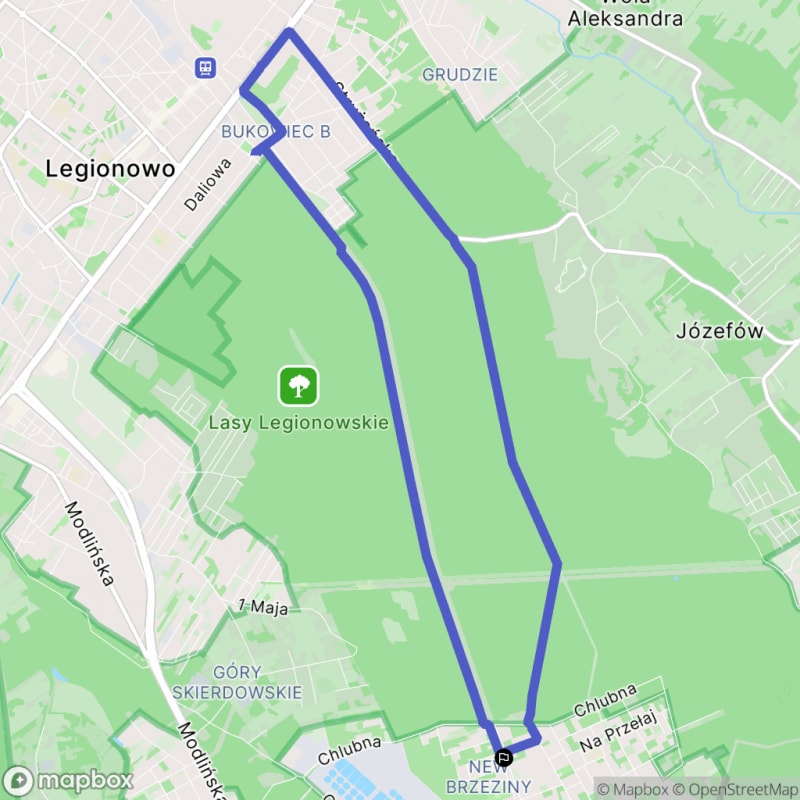 Trudna 12,4-kilometrowa wędrówka z Choszczówki do Legionowa - Warszawa
