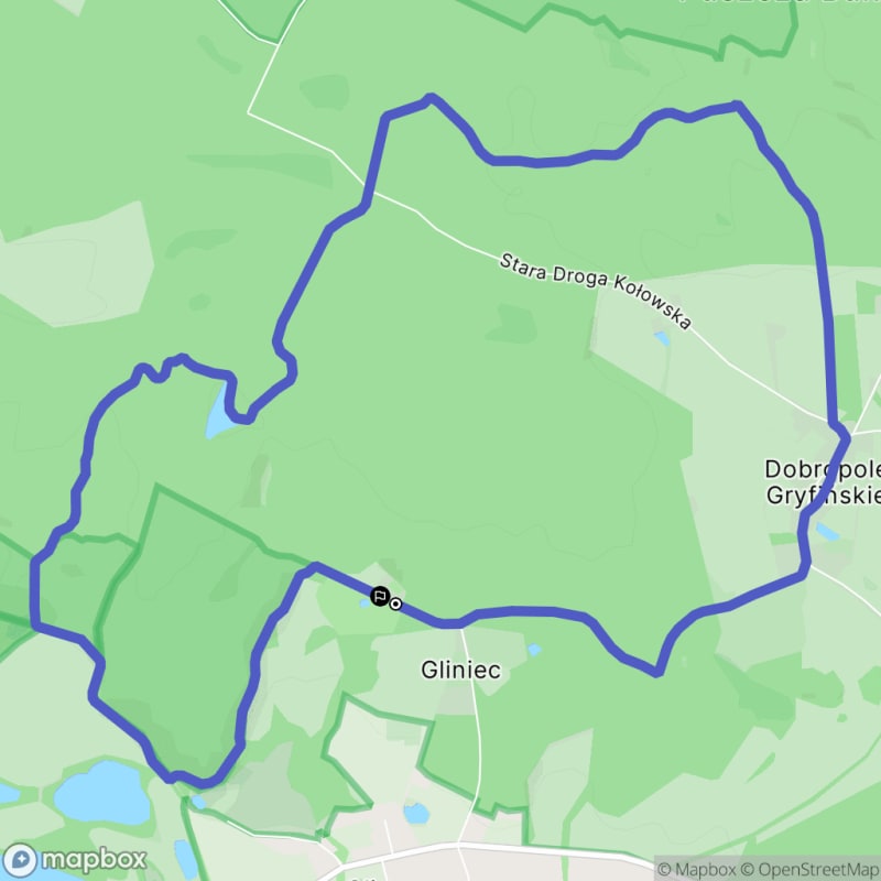 Ścieżka średnio trudna o długości 11,5 km w Gliniecu - Gliniec