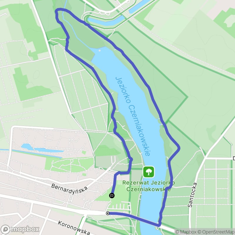 Ciężki 2,6-kilometrowy zimowy spacer wokół Jeziorka Czerniakowskiego - Warszawa