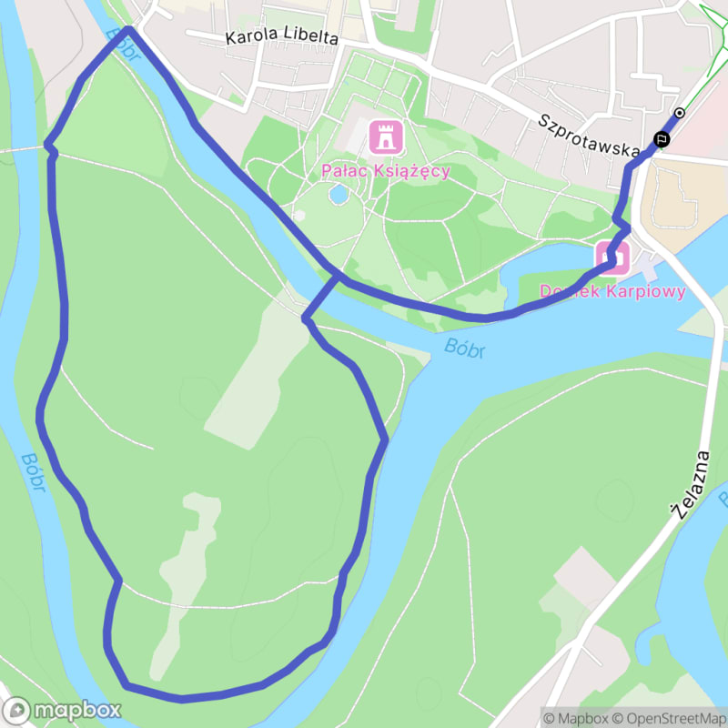 Łatwa, 4.1km trasa turystyczna rozpoczynająca się w Żaganiu.\n - Żagań