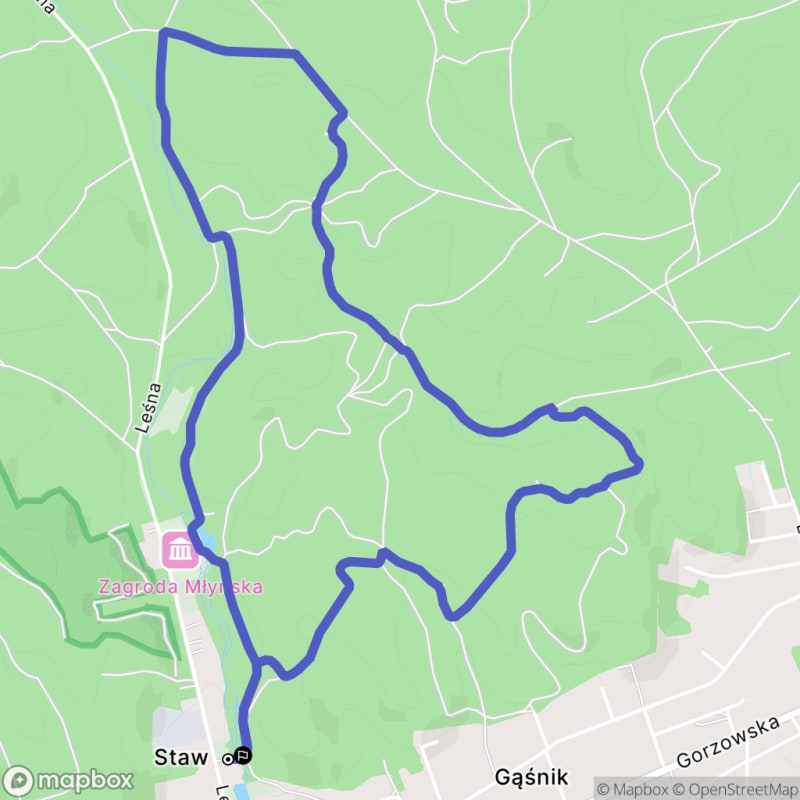 Łatwa, 6 km trasa turystyczna od Bogdanieca - polski tytuł wędrówki - Bogdaniec