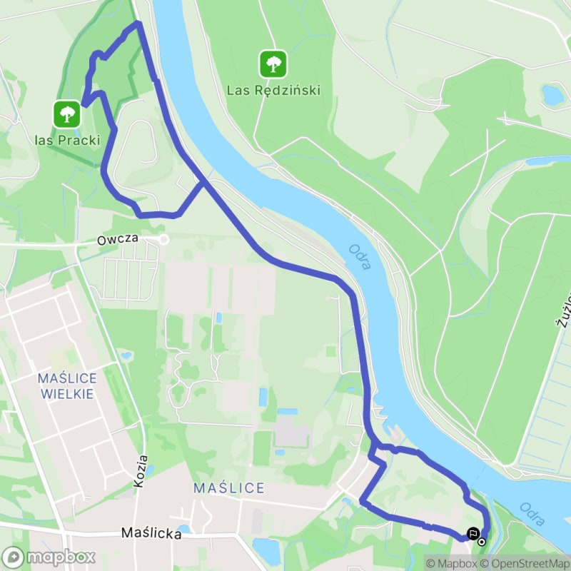Łatwy 7,3-kilometrowy spacer po Wrocławiu - Maslice - Wrocław