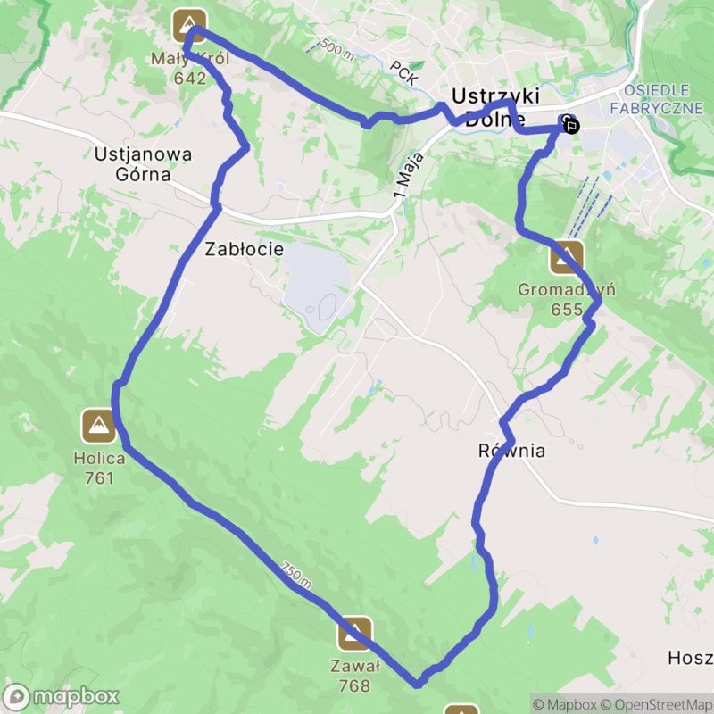 Hard Hike: Ustrzyki Dolne - pętla Holica (17,5 km) - Ustrzyki Dolne