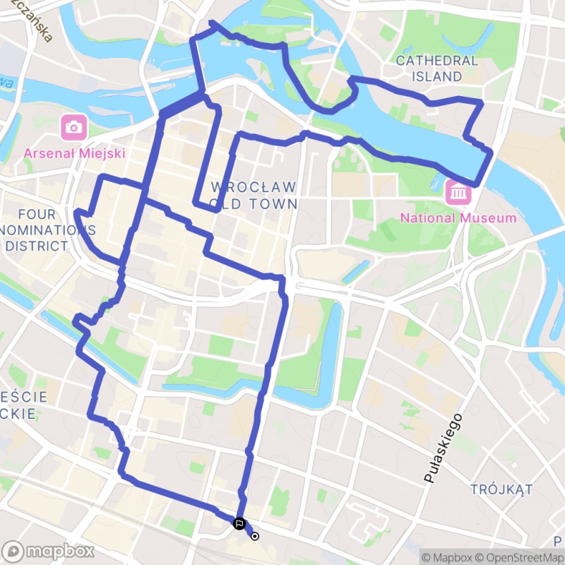 Trudna 9,6-kilometrowa wędrówka: Szczyty i atrakcje Wrocławia - Wrocław