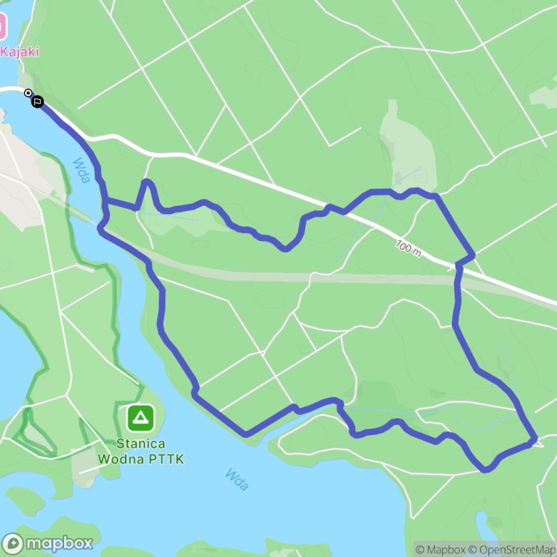 Łatwa, 7.9km dystansowy spacer od Tlenia - Tleń