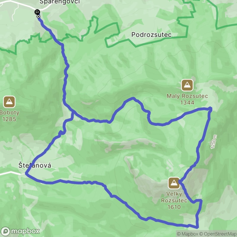 Trudna trasa o długości 14,5 km: Dolina do Górnych Otworów (Wielki Szczyt Czerwienkowy) - Terchová