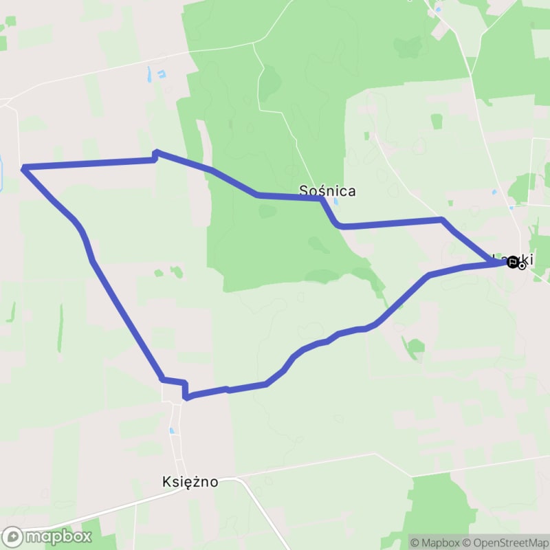 Ścieżka wzdłuż Ławek o średniej trudności, dystans 11,2 km - Ławki