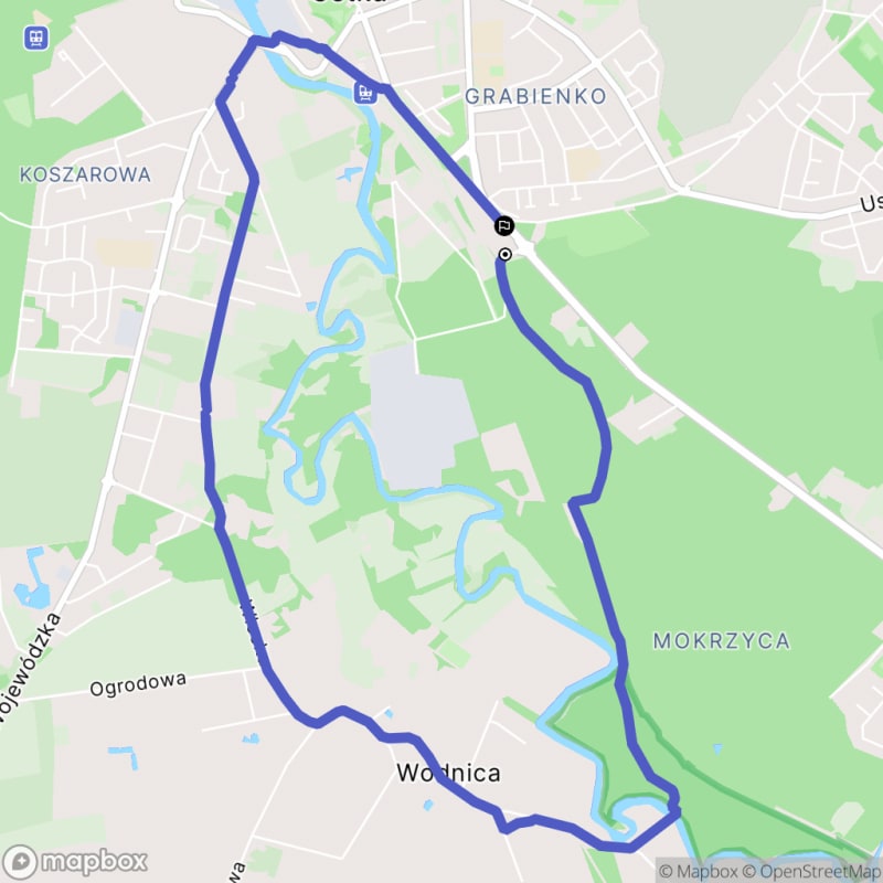 Łatwa, 7.1 km dystans rajdu z Ustki - polski tytuł wędrówki - Ustka