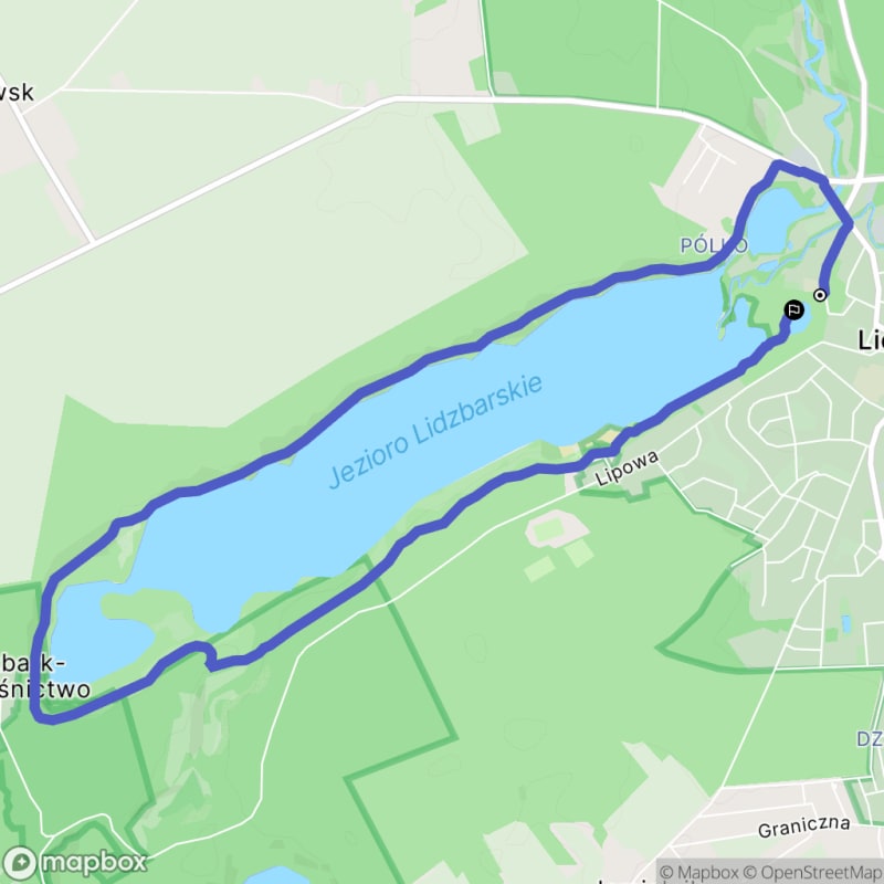 Umiarkowana 8,3-kilometrowa wędrówka wokół Jeziora Lidzbarskiego w Jamielniku - Lidzbark