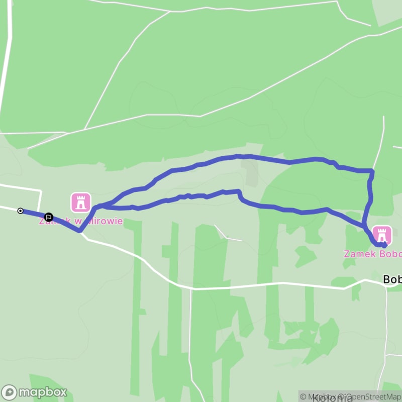 3,7 km trudna wędrówka do zamku Bobolice - Mirów