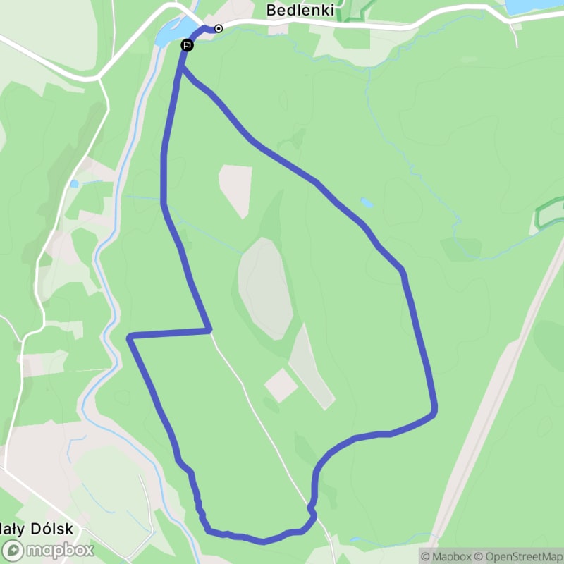 Łatwa, 4,9km trasa turystyczna w Bedlenkach \/ 
(łatwy, 4,9 km trasy turystyczne w Bedlenkach) - Bedlenki