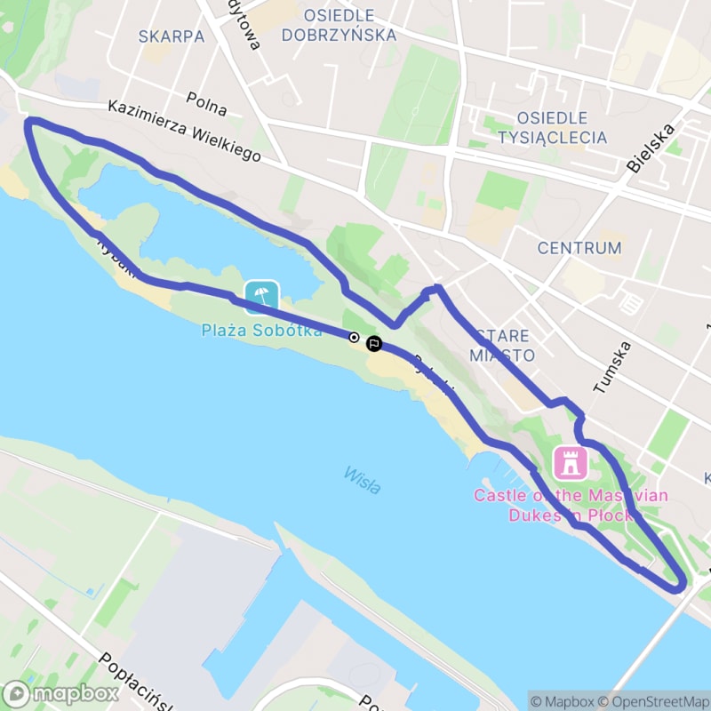 Łatwy 1h50 spacer lub bieg w historycznym Płocku (6km) - Płock