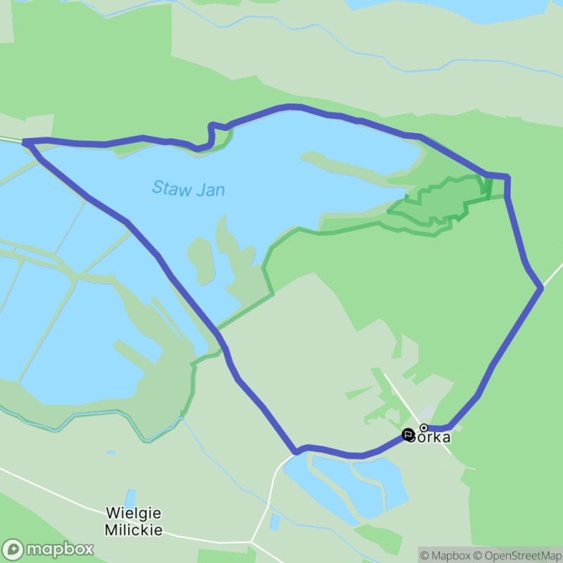 Łatwa, 7.6km dystansowy spacer od Wielkiego Milickiego - Wielgie Milickie