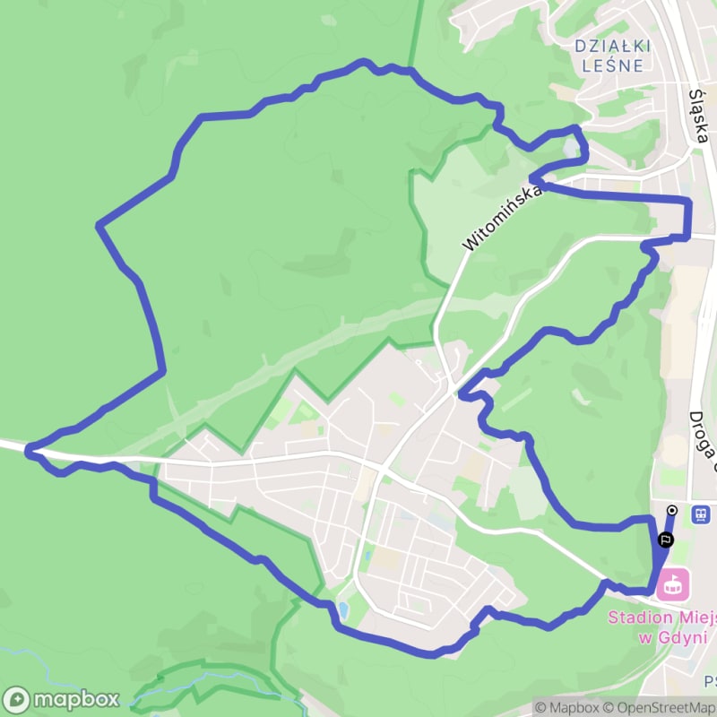 Umiarkowany szlak nordic walking o długości 13,4 km w Gdyni - Gdynia