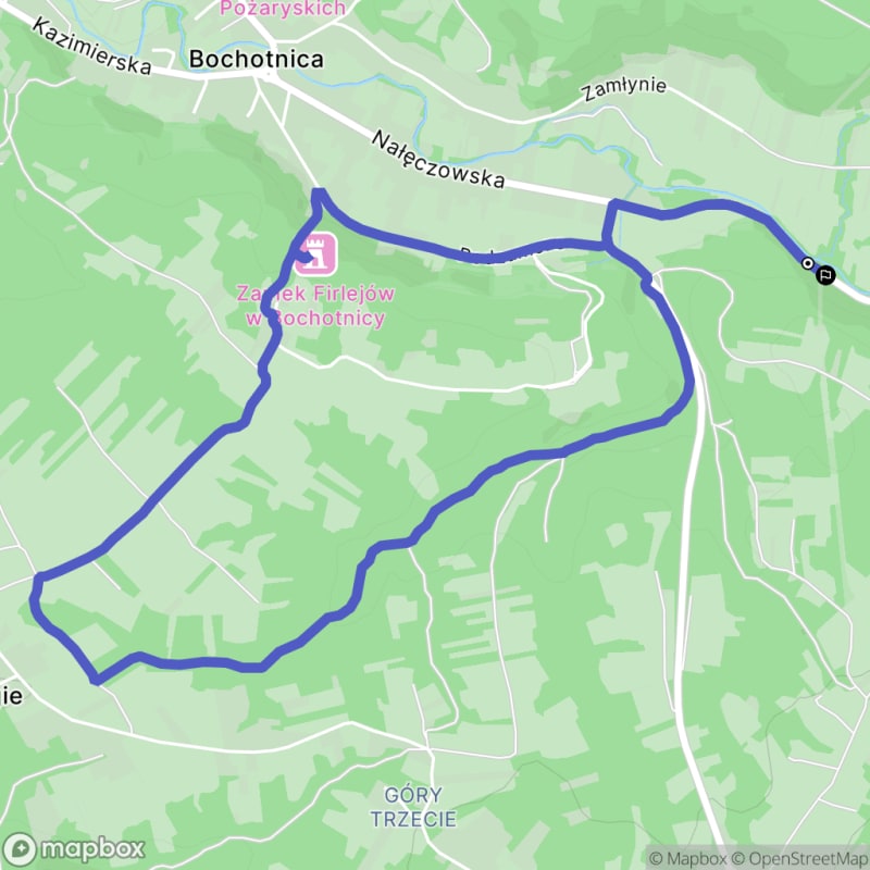 Łatwa wycieczka o długości 6,6 km: Bochotnica, Zamek Esterki i Wąwóz Głęboki Jar - Bochotnica