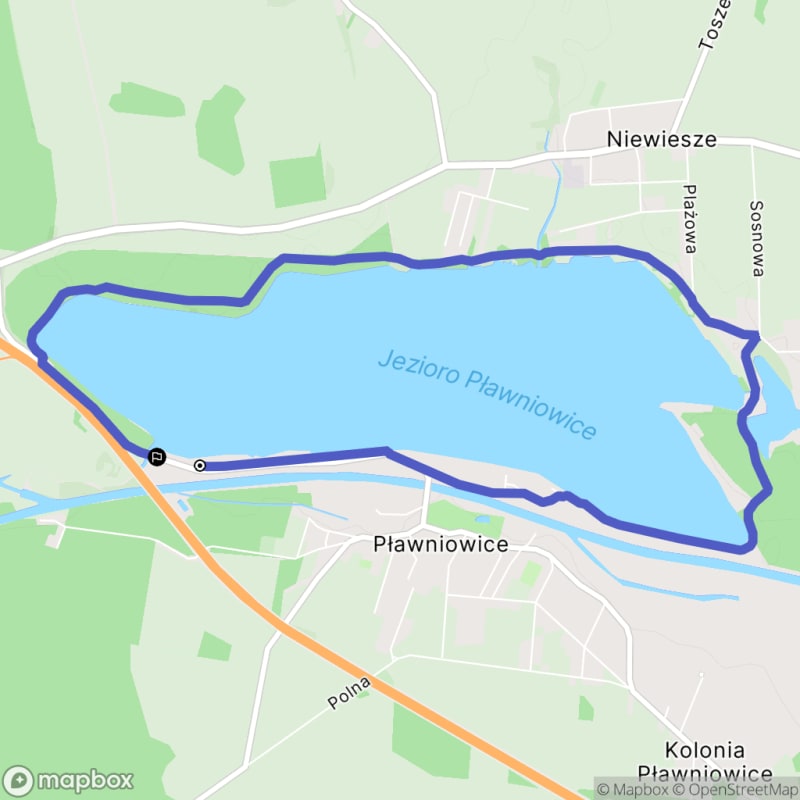 Umiarkowana 8,2-kilometrowa pętla nad jeziorem Pławniowice - Pławniowice