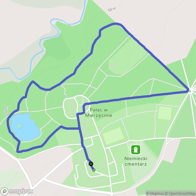 Łatwy spacer o długości 1,9 km w pobliżu Pałacu Mierzęcin - Mierzęcin