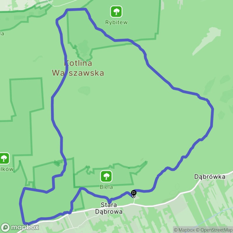 Trudna 15,5-kilometrowa wędrówka wokół Kampinosu Biela - Stara Dąbrowa