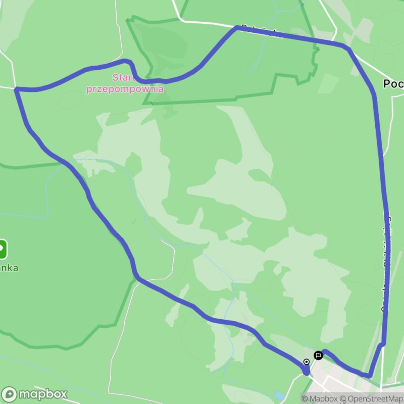 Kampinoski Park Narodowy - trudna trasa o długości 6,2 km - Truskaw