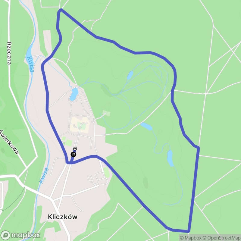 Łatwy 1h10, 4km Spacer wokół Zamku Kliczków - Kliczków