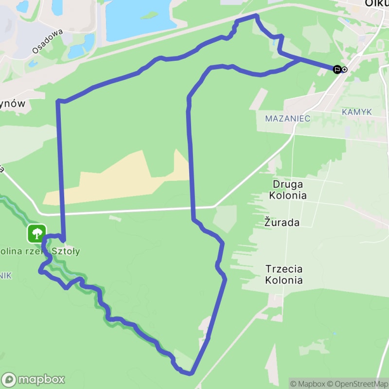 Szlak czerwony twardy 17,54 km w Olkuszu - poznaj lasy, jeziora i nie tylko! - Olkusz
