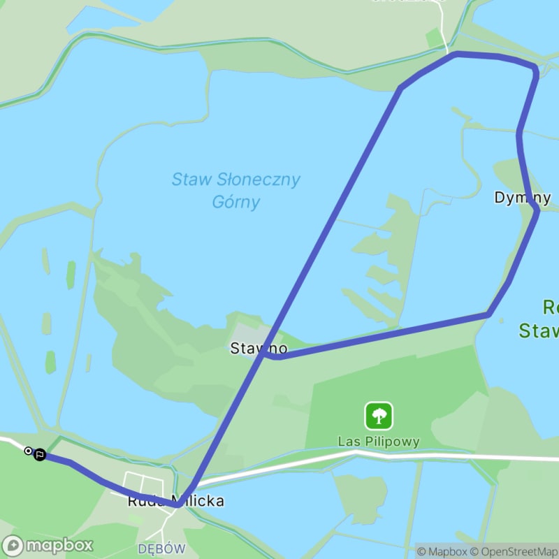 Umiarkowany szlak 8,8 km w Rudzie Milickiej - 2h35 - Ruda Milicka
