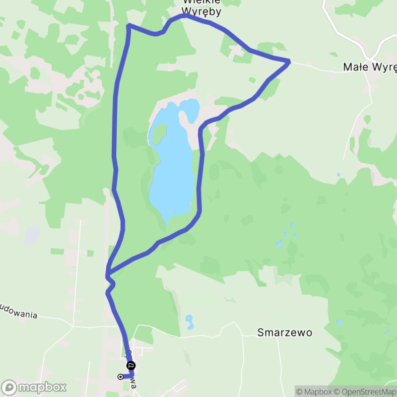Ścieżka średnio trudna, 9,5 km długa z Smętowa Granicznego - Smętowo Graniczne