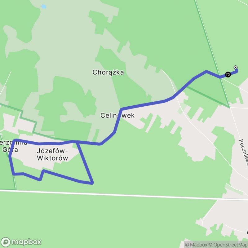Ścieżka w Lasku o długości 11,3 km z poziomem trudności umiarkowanym - Lasek