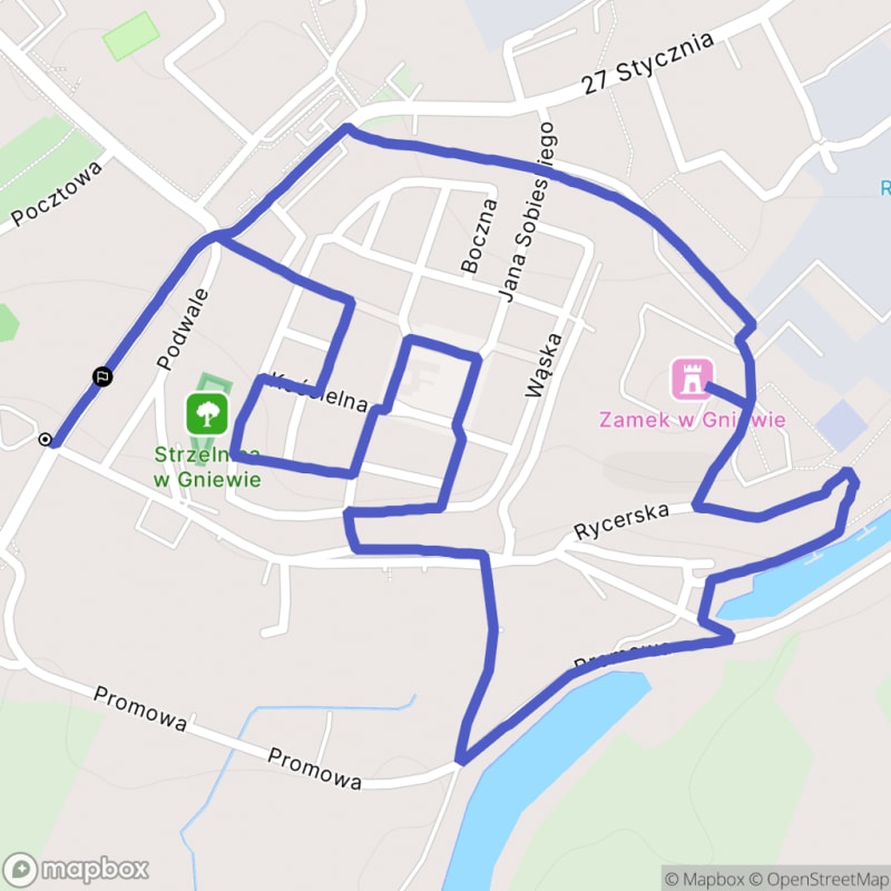Łatwy 2,9-kilometrowy spacer wokół zamku w Gniewie (55 minut) - Gniew