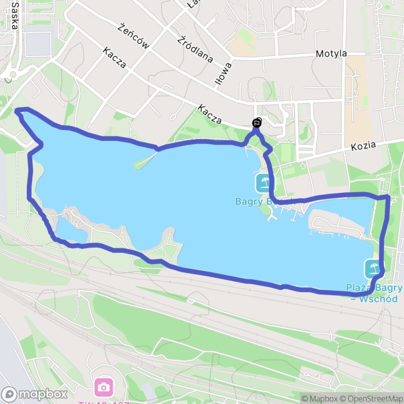 Łatwa 3,3-kilometrowa przejażdżka rowerowa wokół jeziora Bagry w Krakowie - Kraków