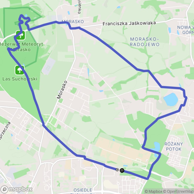 Umiarkowana 11,3-kilometrowa wędrówka w poznańskim Rezerwacie Meteoryt Morasko - Poznań