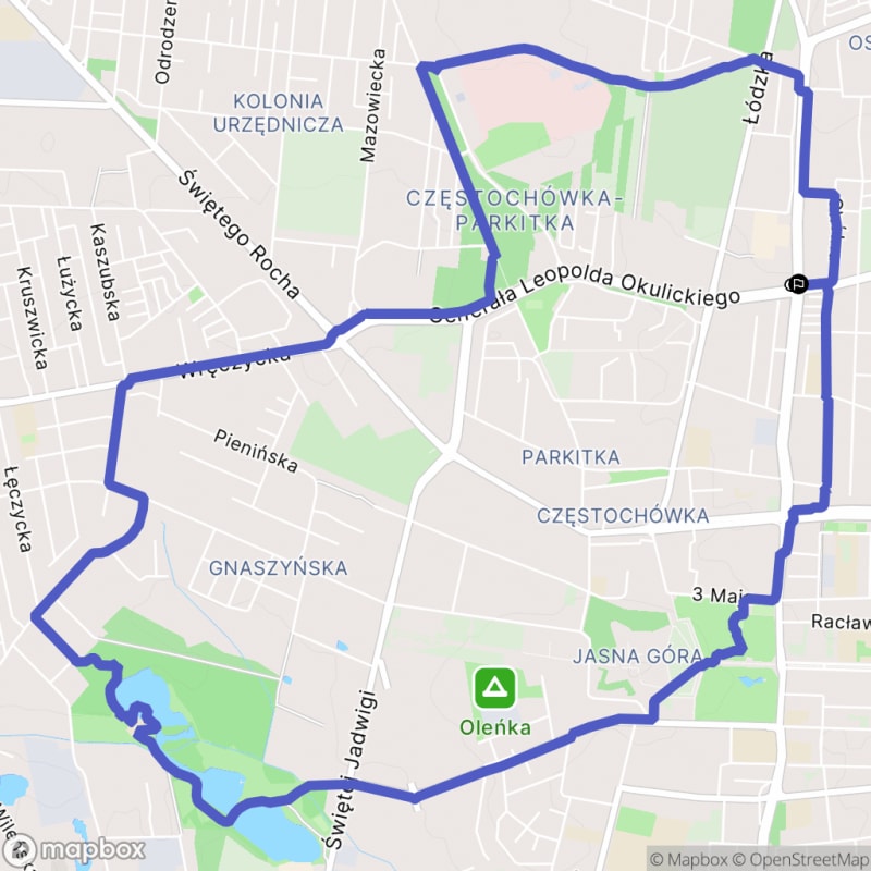 Umiarkowana pętla częstochowska: 11,1 km wędrówki - Częstochowa