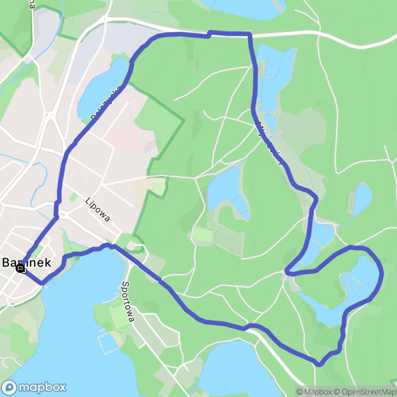 Szlak żółty Barlinek (v2022) - łatwa trasa o długości 6,7 km - Barlinek