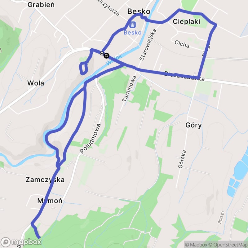 Trudna wędrówka w Besku, Mymoniu i Przełomie Wisłoka - 9,8 km - Besko