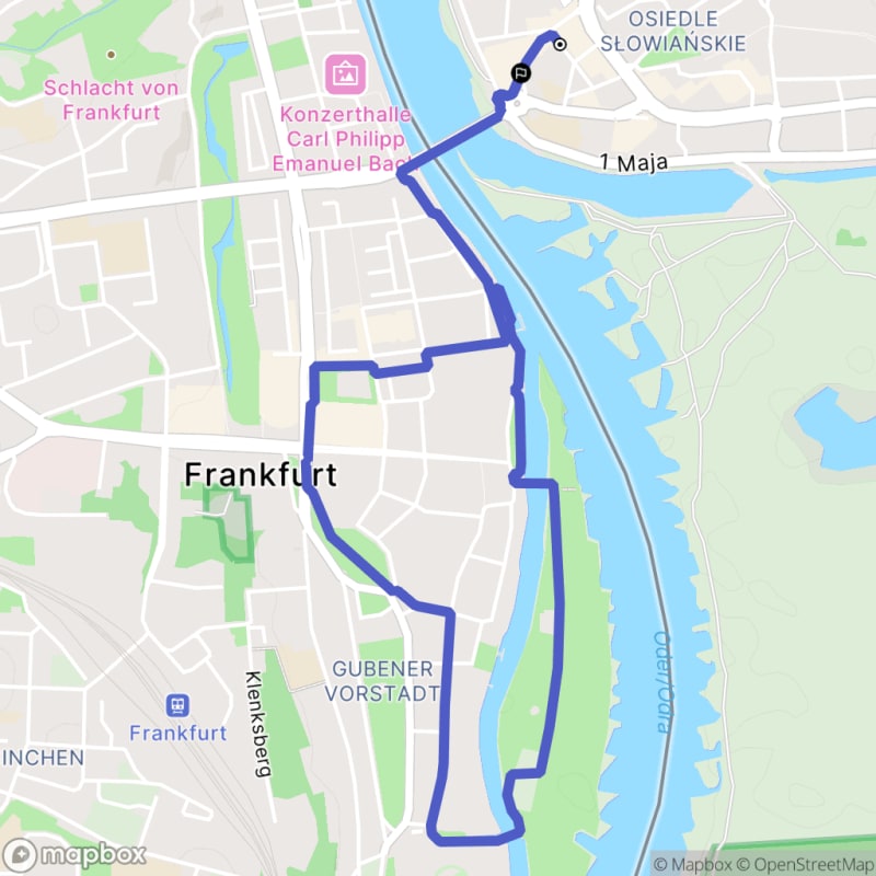 Łatwy 5,2-kilometrowy spacer po Słubicach i Frankfurcie - Słubice