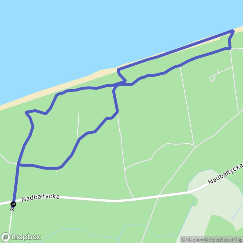 Łatwy 4,9-kilometrowy spacer po lesie i plaży w Łukęcinie - Łukęcin