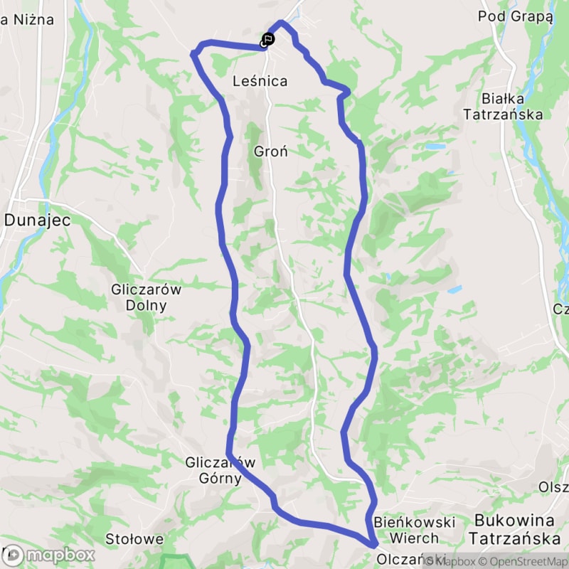 Wzgórza Gliczarowskie na Jankulakowski Szczyt - Panorama Tatr - Leśnica