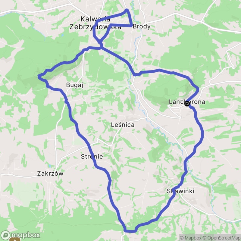 Lanckorona - Skawinki - Stronie - Żar - Kalwaria Zebrzydowska - Lanckorona - Lanckorona