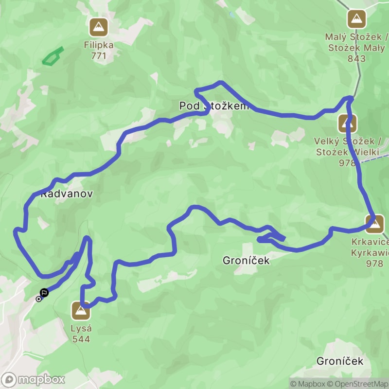 Trudna 13,1-kilometrowa trasa: Jabłonków - Wielki Stożek w Beskidzie Śląskim - Jablunkov