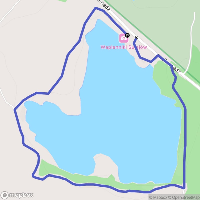 Trudna 2 km wędrówka wokół turkusowego jeziora Wapienniki koło Sulejowa i wzdłuż rzeki Pilicy - Sulejów