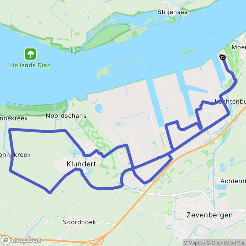 Fietstocht in Moerdijk, Noord-Brabant - Moerdijk