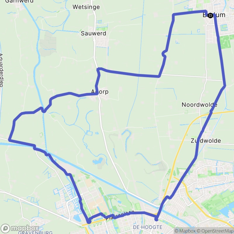 Fietstocht in Bedum, Groningen - Bedum