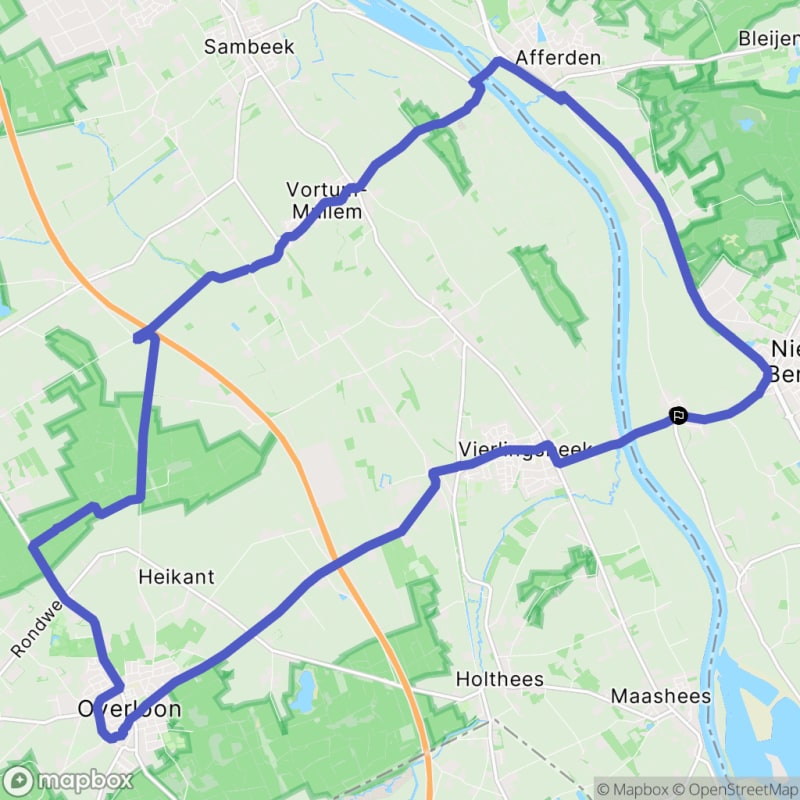 Fietstocht rond Oud-Bergen, Limburg - Bergen