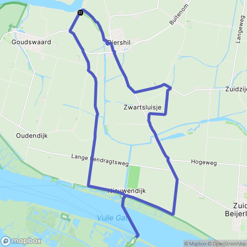 Balade à vélo à Goudswaard, Zuid-Holland - Goudswaard