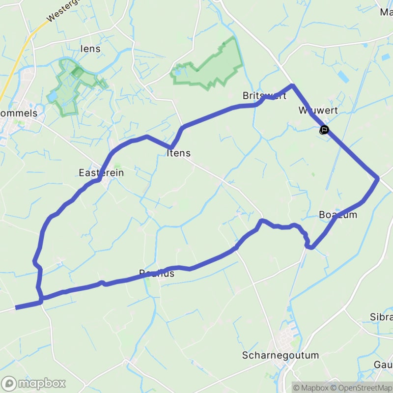 Fietsen rond Slinke, Fryslân - Wiuwert