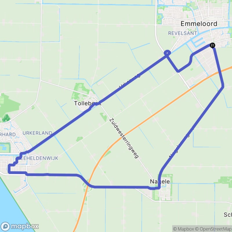 Fietstocht in Emmeloord, Flevoland - Emmeloord