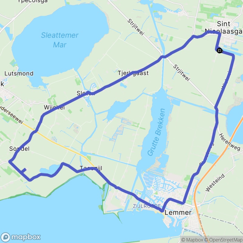 Fietstocht in Doniaga, Fryslân - Sint Nicolaasga