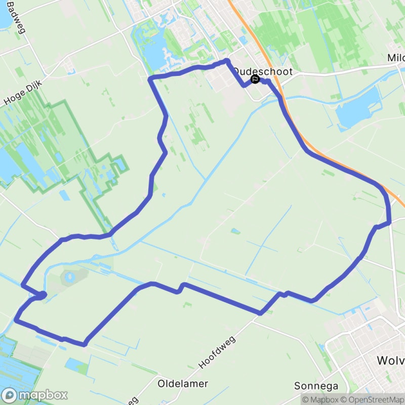 Fietstocht in Oldeholtwolde, Fryslân - Heerenveen